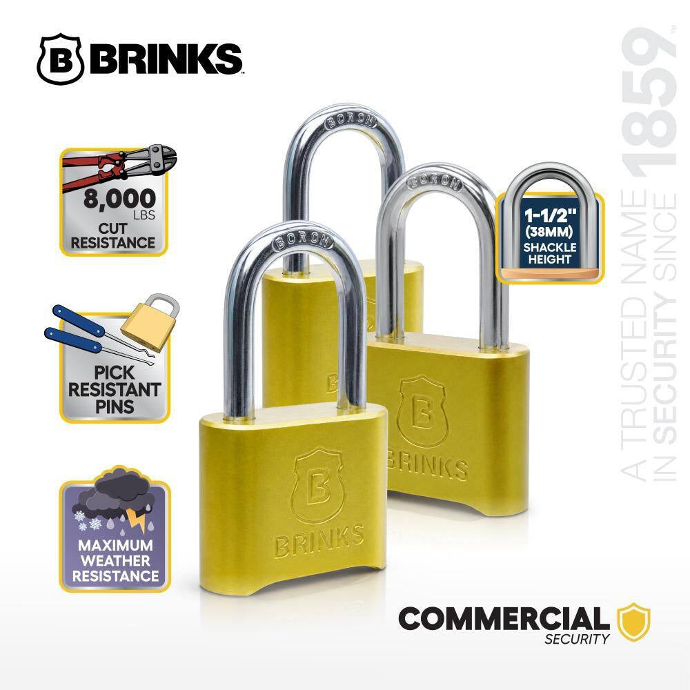 1-1/2In. (50Mm) 4-Dial Resettable Combination Padlock (3-Pack)