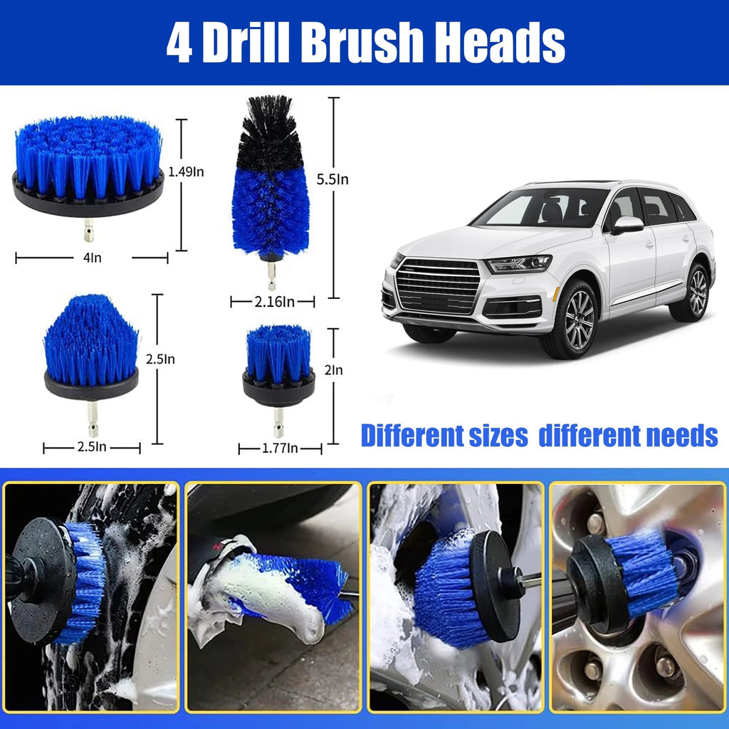 27Pcs Car Detailing Kit Interior Cleaner, Detailing Brushes Car Cleaning Kit for Wheel, Dashboard, Air Vent - thewrightstore