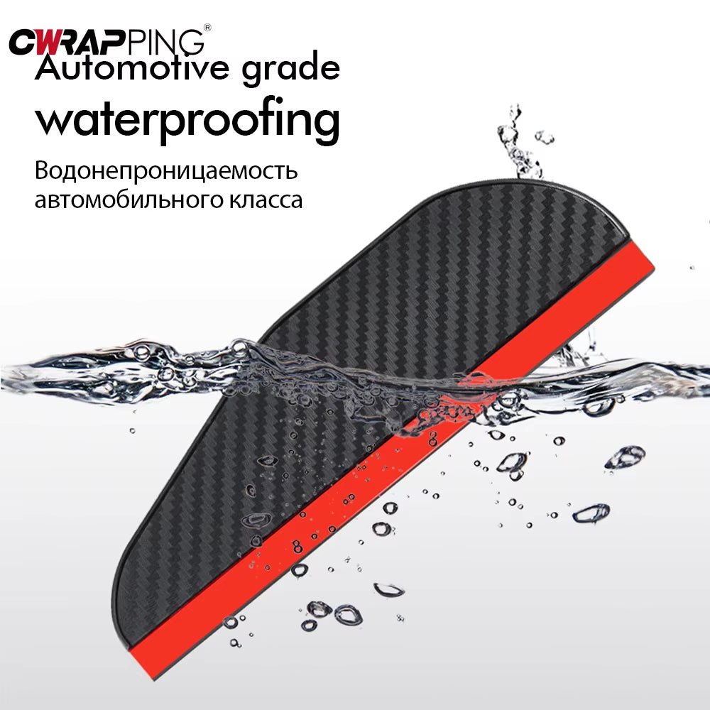 2PCS Car Rearview Mirror Rain Eyebrow Carbon Fiber Sun Visor Shade Cover Protector Clear Vision for Rain Car Mirror.