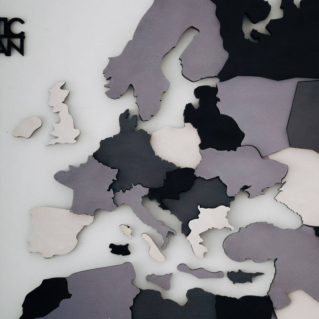 3D Wooden World Map Nordik - thewrightstore