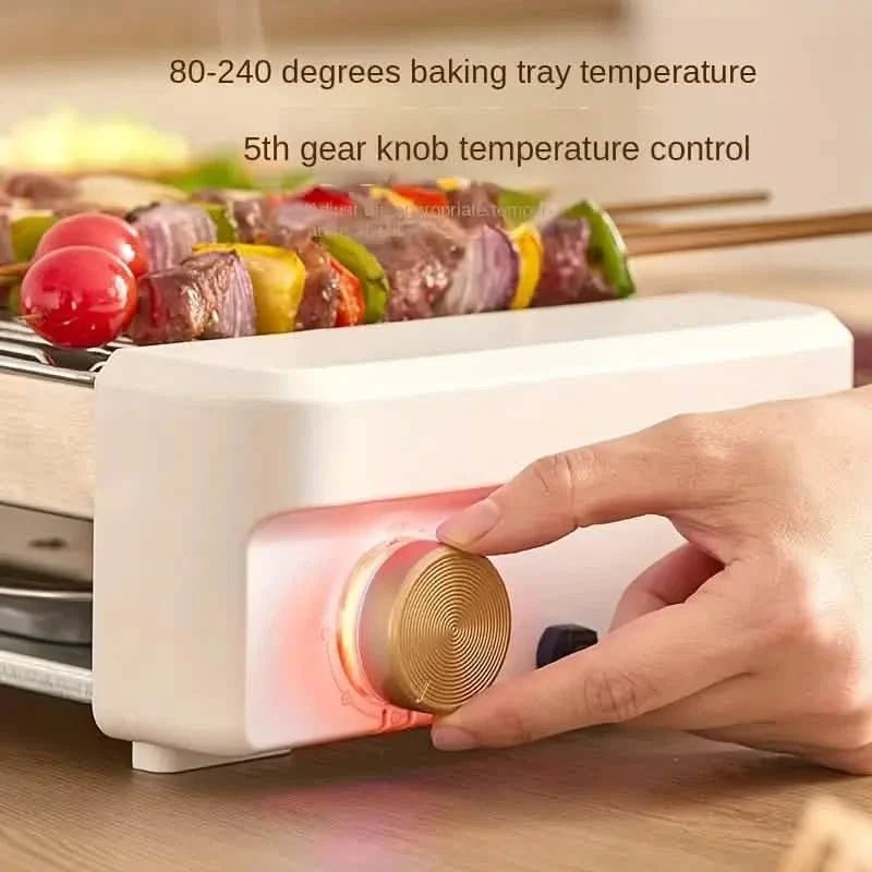 4 - in - 1 Multifunctional Sausage Grill – Non - Stick, Adjustable Temp, Removable Pan, Kitchen & Dorm Use - thewrightstore