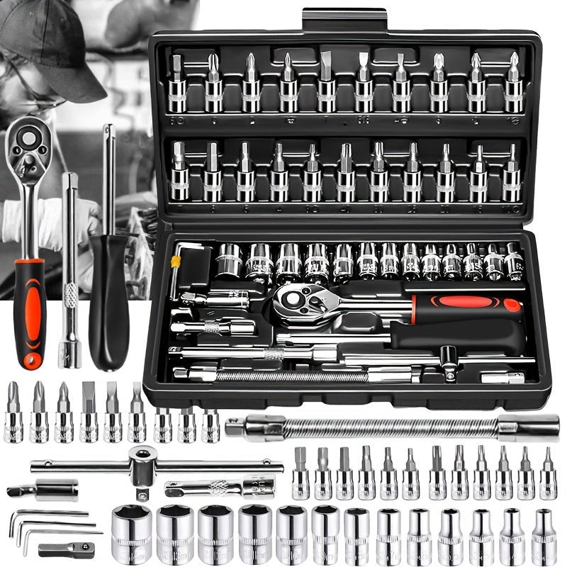 46pc Ratchet & Wrench Tool Set - thewrightstore