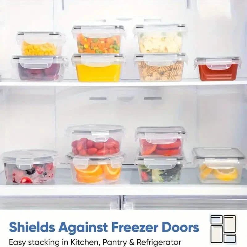 48 - Piece Food Storage Container Set – Stackable, Microwave Safe, BPA Free - thewrightstore
