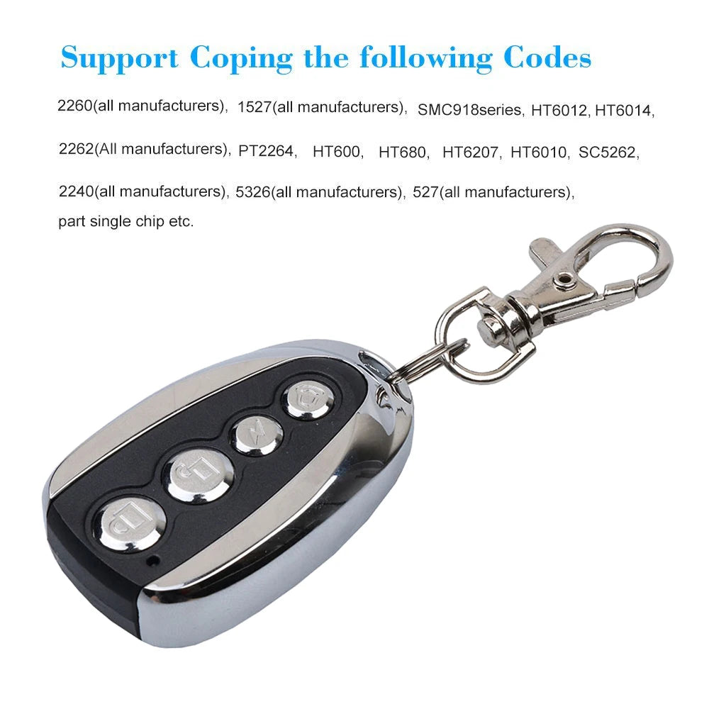RF Wireless Auto Remote Control Duplicator Adjustable Frequency 433 Mhz Copy Clone Remote Controller for Garbage Car Gate Door