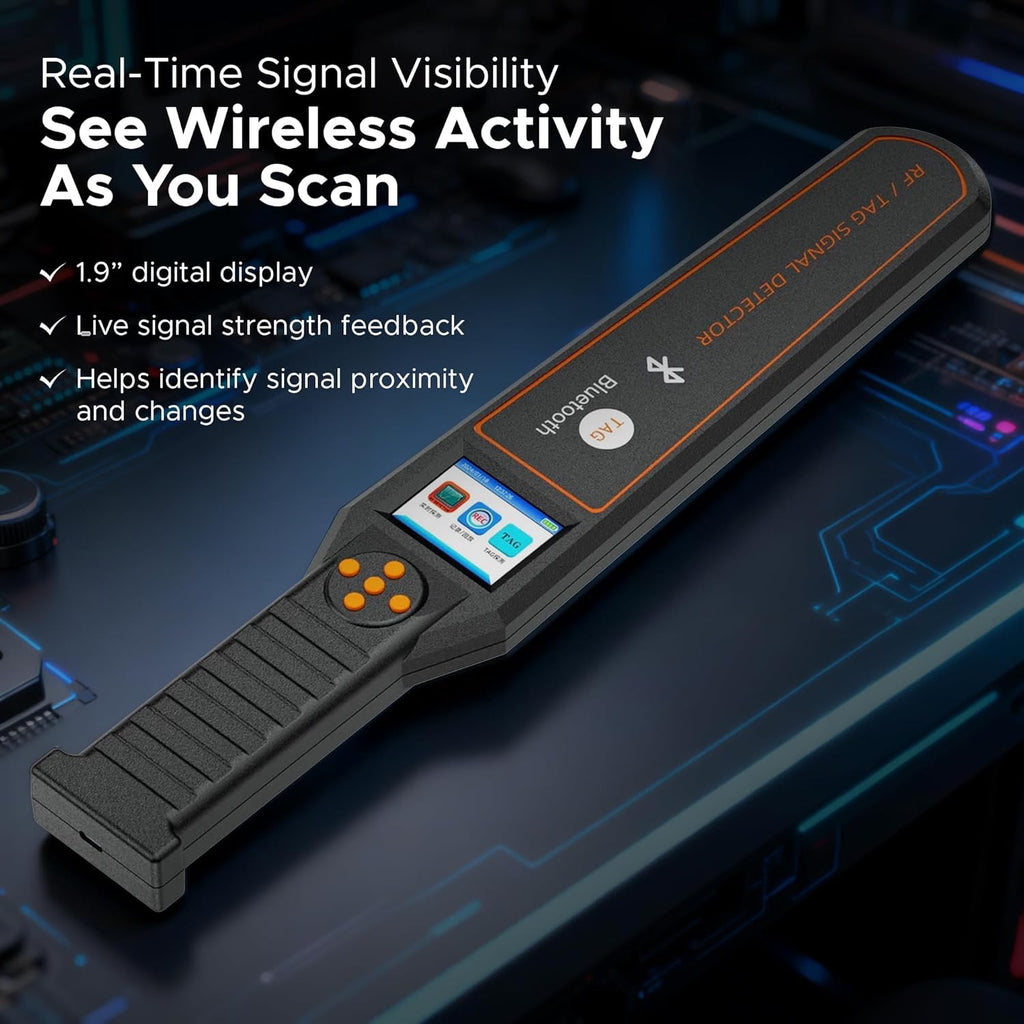 Spyfinder Proscan Bluetooth & GPS RF Detector - Advanced Airtag and Hidden Camera Detection Device for Enhanced Privacy in Hotels, Airbnbs, Vehicles, and Travel by Spy Associates