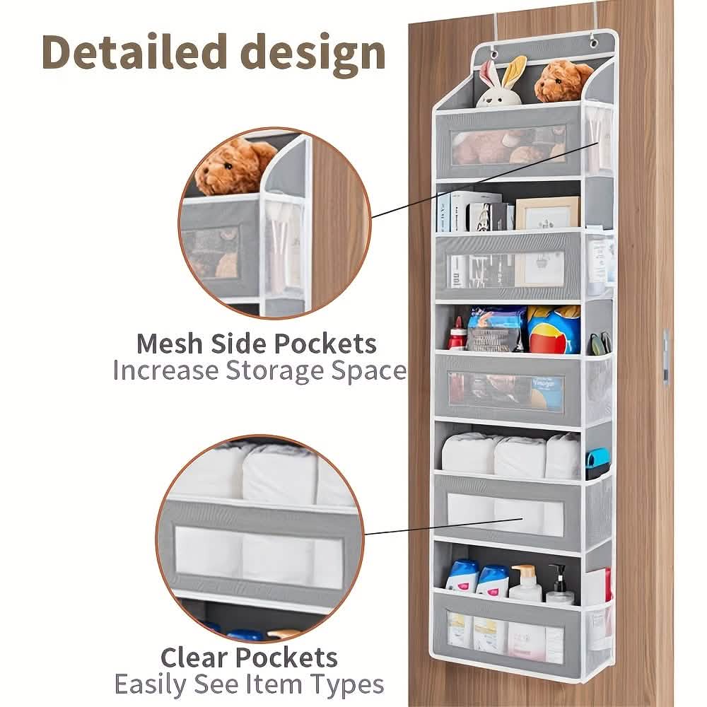 5 - Tier Over - the - Door Storage Box Organizer - thewrightstore