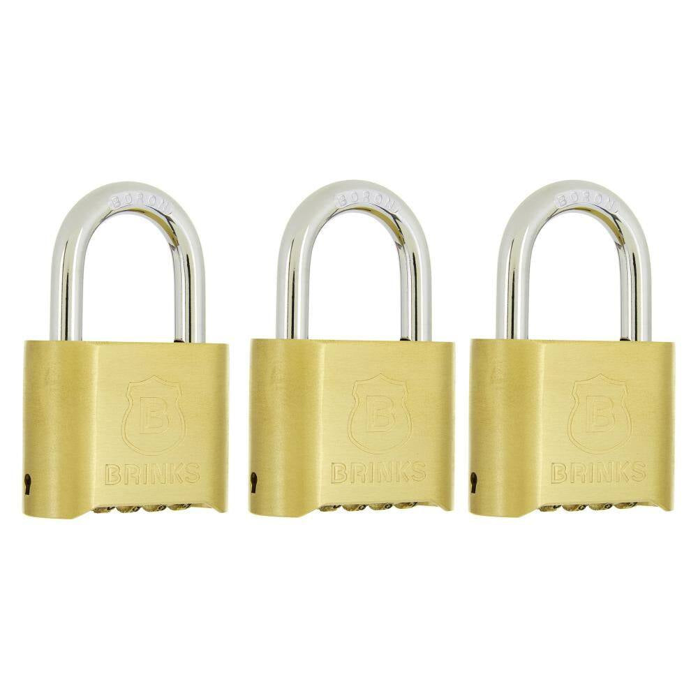 1-1/2In. (50Mm) 4-Dial Resettable Combination Padlock (3-Pack)