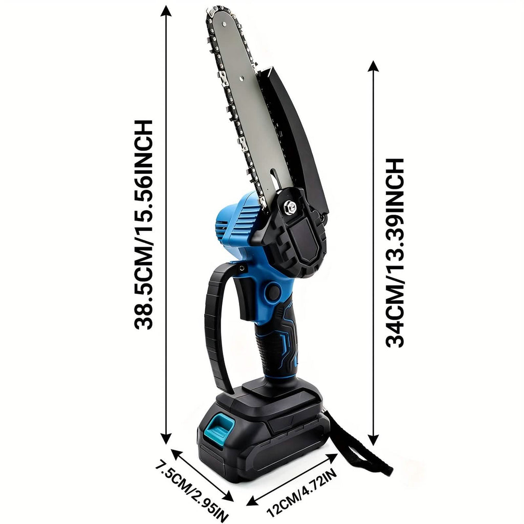 6 - inch Cordless Mini Chainsaw – Handheld Electric, Lightweight, Battery - Powered - thewrightstore