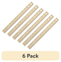 (6 Pack) Pen + Gear Wood Ruler, 12 Inch, Ideal for Elementary to High School Educational Level