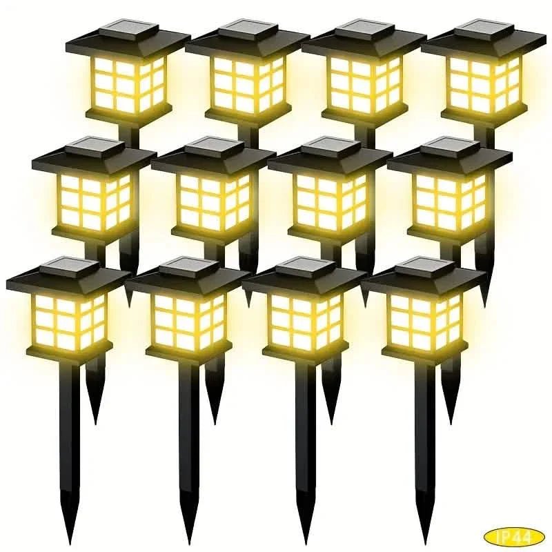 6 - Pack: Solar Outdoor Path Lights Warm Light LED, 600mA, Waterproof - thewrightstore