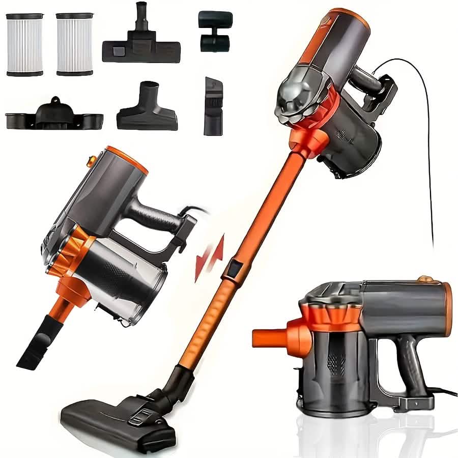 600W 4 - in - 1 Corded Stick Vacuum Cleaner 18KPa Lightweight Handheld - thewrightstore