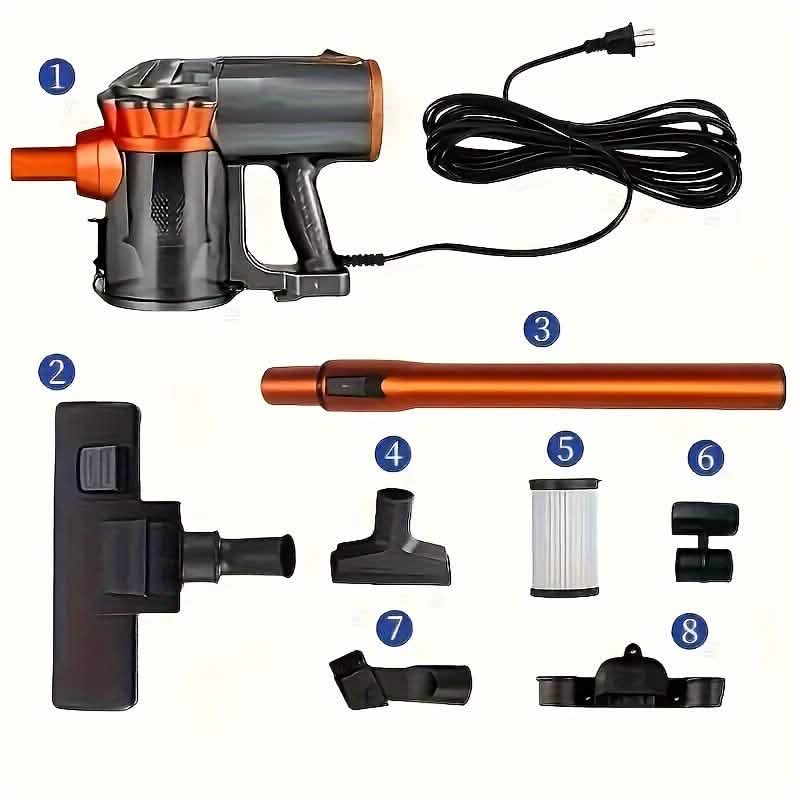 600W 4 - in - 1 Corded Stick Vacuum Cleaner 18KPa Lightweight Handheld - thewrightstore