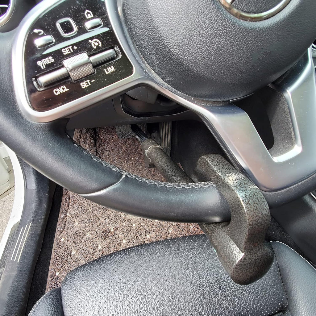 Steering Wheel Lock Anti-Theft Device - Car Security Solution for Theft Prevention (33.5 In)