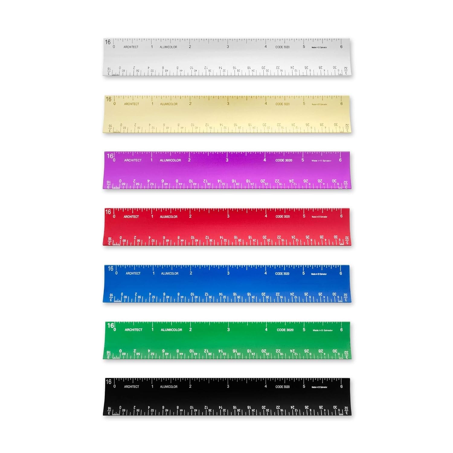 Alumicolor 6-Inch Aluminum Architect Hollow Scale - Ideal for School, Office, Art, and Drafting, Blue