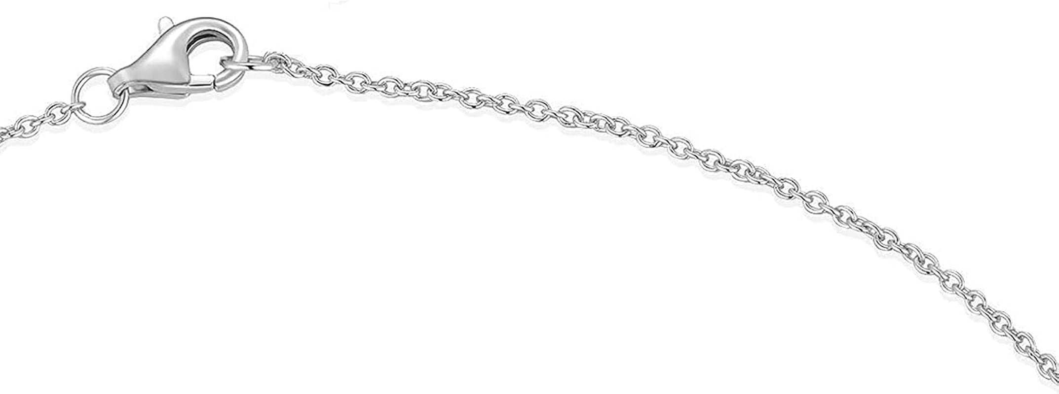 Carleen White Gold Plated Solid Sterling Silver Large Men's Classic Cross Pendant Necklace with 24-Inch Rolo Chain and Lobster Clasp - Ideal Faith-Based Gift for Men, Boys, and Sons