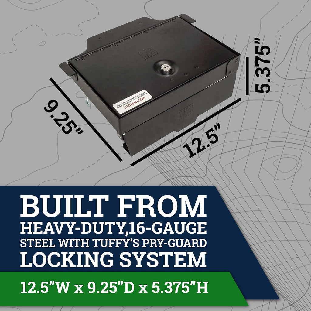 Tuffy Security Products Locking Console Safe with Keyed Lock for RAM Sliding Tray Console (2019–2026) - Excludes Limited and Longhorn Models