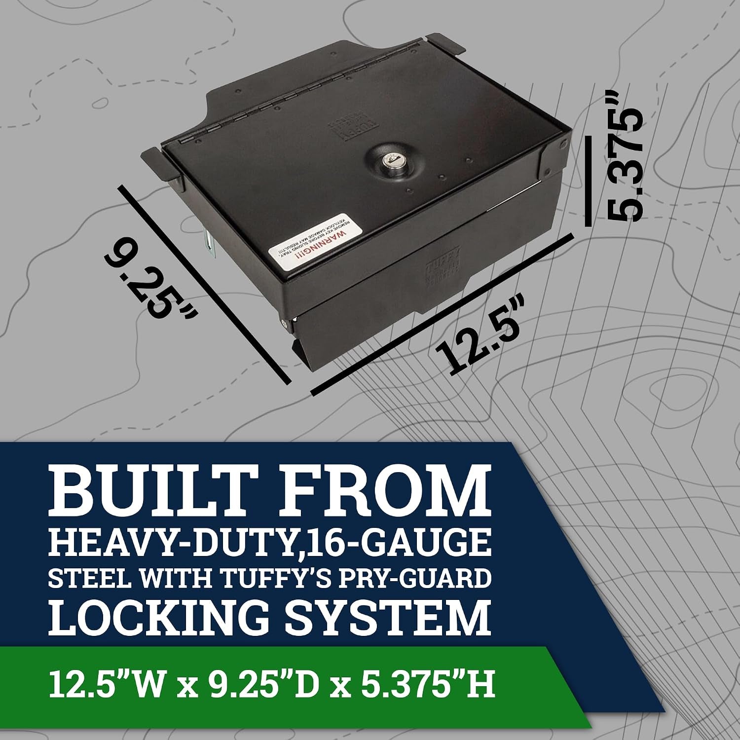 Tuffy Security Products Locking Console Safe with Keyed Lock for RAM Sliding Tray Console (2019–2026) - Excludes Limited and Longhorn Models