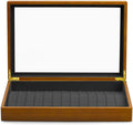 Oirlv Premium Solid Wood Jewelry Organizer Box with 13 Lattice Display Compartments for Necklaces, Bracelets, and Pendants