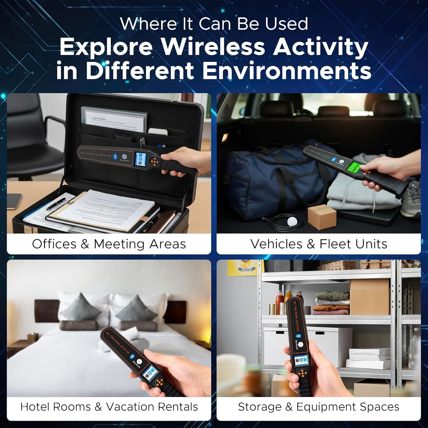 Spyfinder Proscan Bluetooth & GPS RF Detector - Advanced Airtag and Hidden Camera Detection Device for Enhanced Privacy in Hotels, Airbnbs, Vehicles, and Travel by Spy Associates