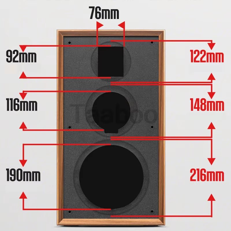 8 Inch Three - Way Labyrinth Speaker Empty Box Bookshelf Speaker Home Speaker DIY Hifi Audio Wooden Handmade Box.