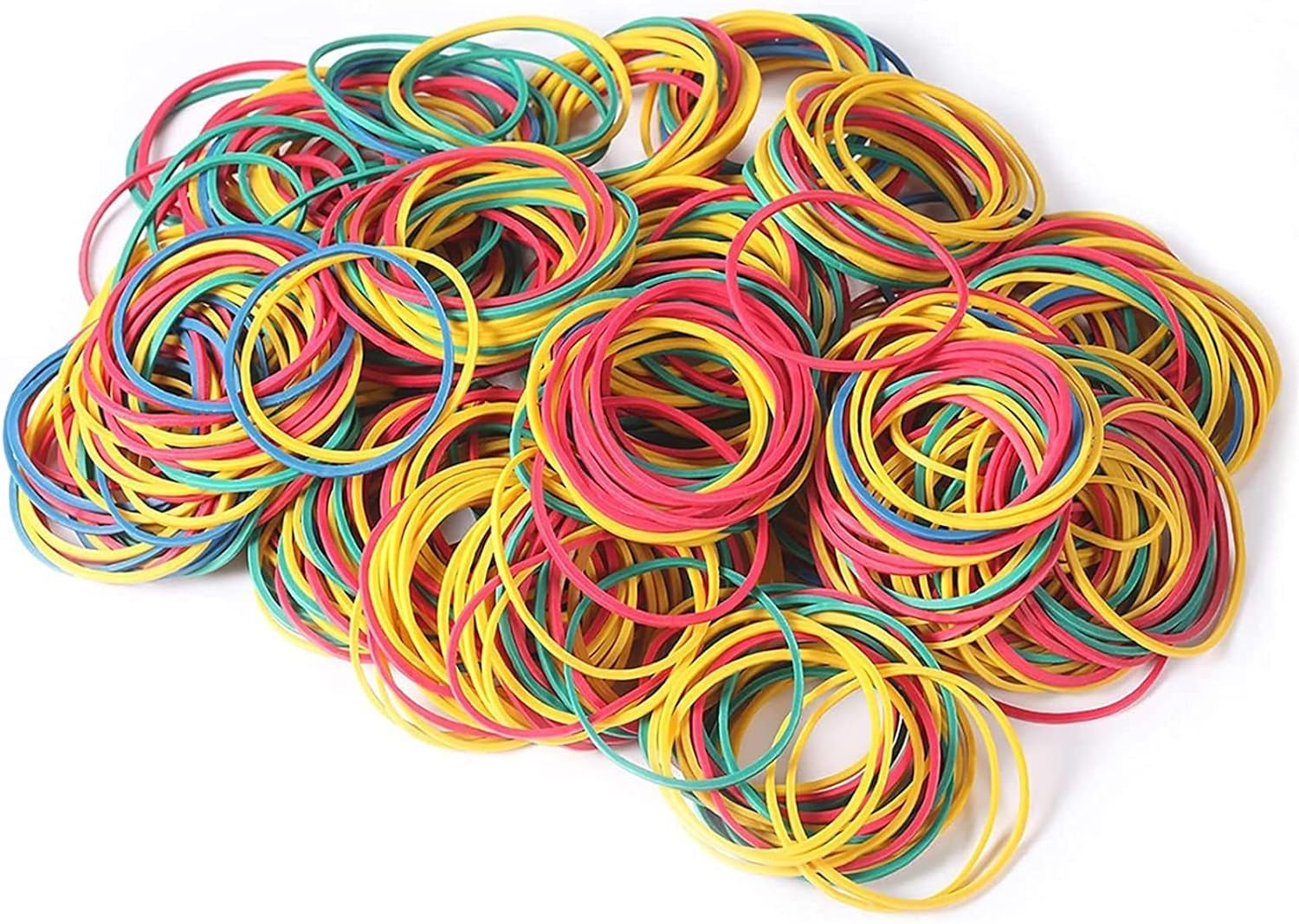 500 Pieces 1.5-Inch Rubber Bands - Durable Elastic Bands for Home, Office, and School Use (Color)