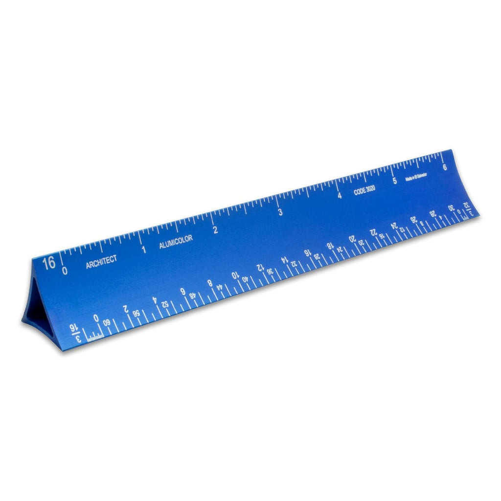 Alumicolor 6-Inch Aluminum Architect Hollow Scale - Ideal for School, Office, Art, and Drafting, Blue