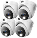 Night Owl 4-Pack Wired 4K HD Indoor/Outdoor Dome Cameras with 2-Way Audio for Enhanced Security