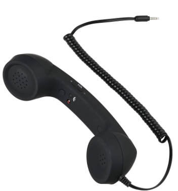 Retro 3.5Mm Telephone Handset Cell Phone Receiver Mic Microphone Speaker for Iphone Ipad Mobile Phones Cellphone Smartphone