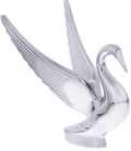 United Pacific 72001 Heavy-Duty Chrome Swan Hood Ornament - Cast Metal, Universal Two-Stud Installation, Intricate Design - Single Unit