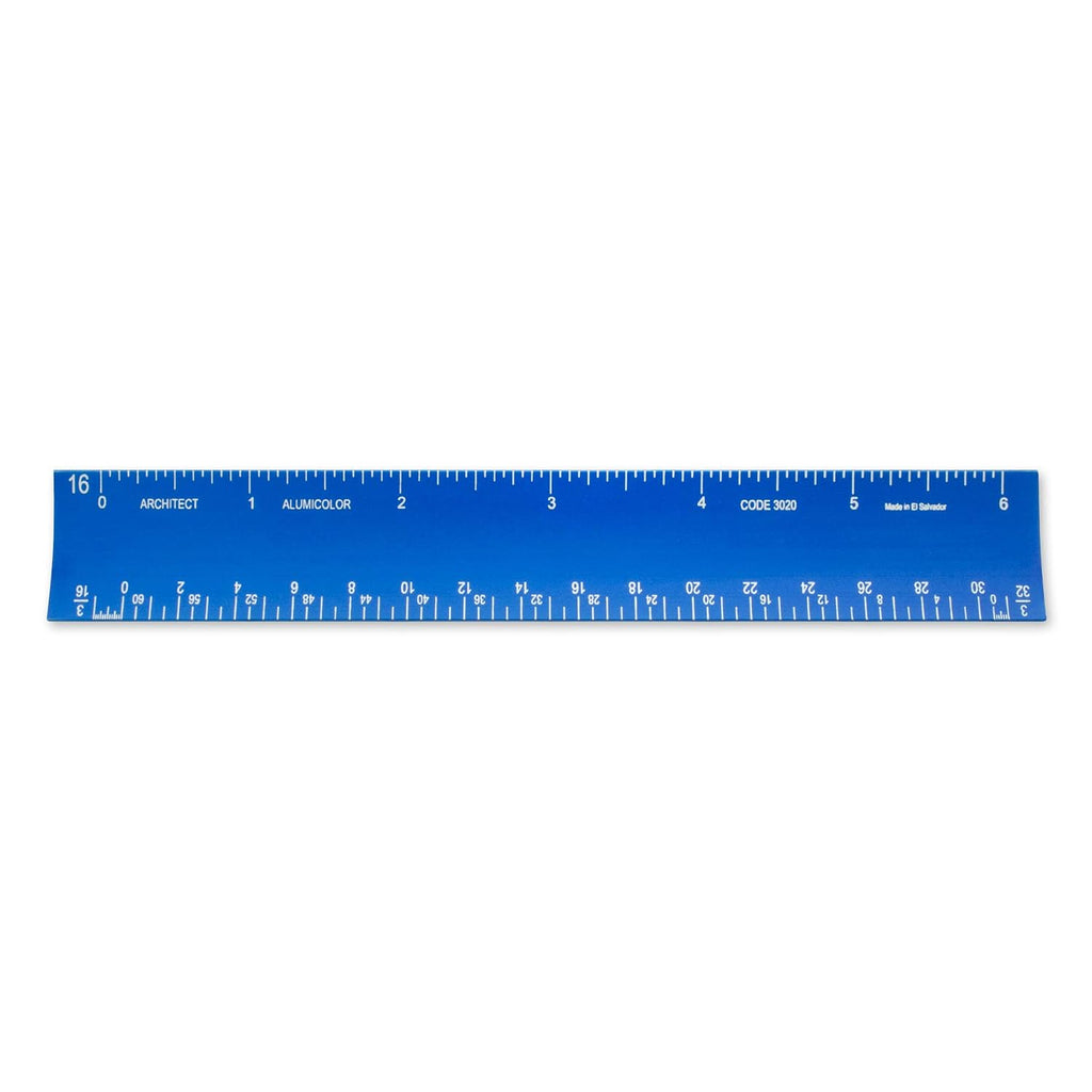 Alumicolor 6-Inch Aluminum Architect Hollow Scale - Ideal for School, Office, Art, and Drafting, Blue