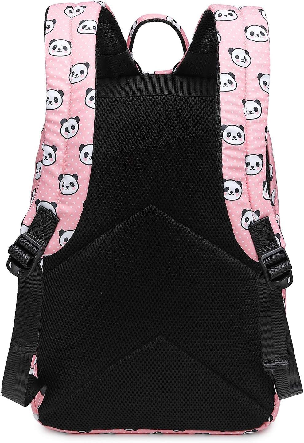 Abshoo Lightweight Panda Backpack Set for Girls with Lunch Bag (Panda Pink) - thewrightstore