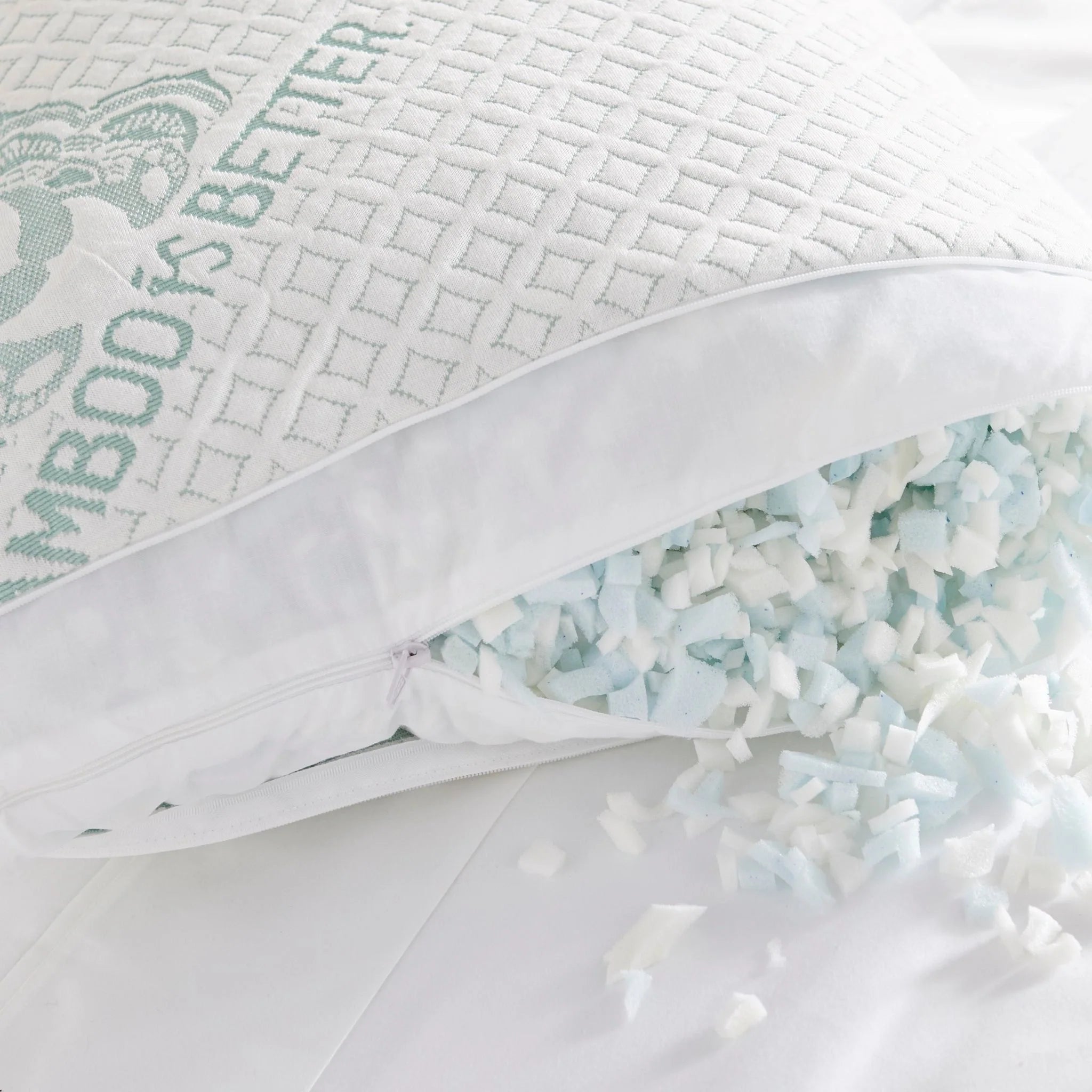 Adjustable Bamboo Cooling Pillow | Bed Pillows - thewrightstore