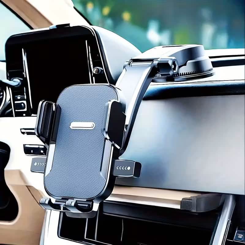 Adjustable Car Phone Holder – Suction Cup Dashboard Mount, Anti - Slip Grip, iPhone & Android - thewrightstore