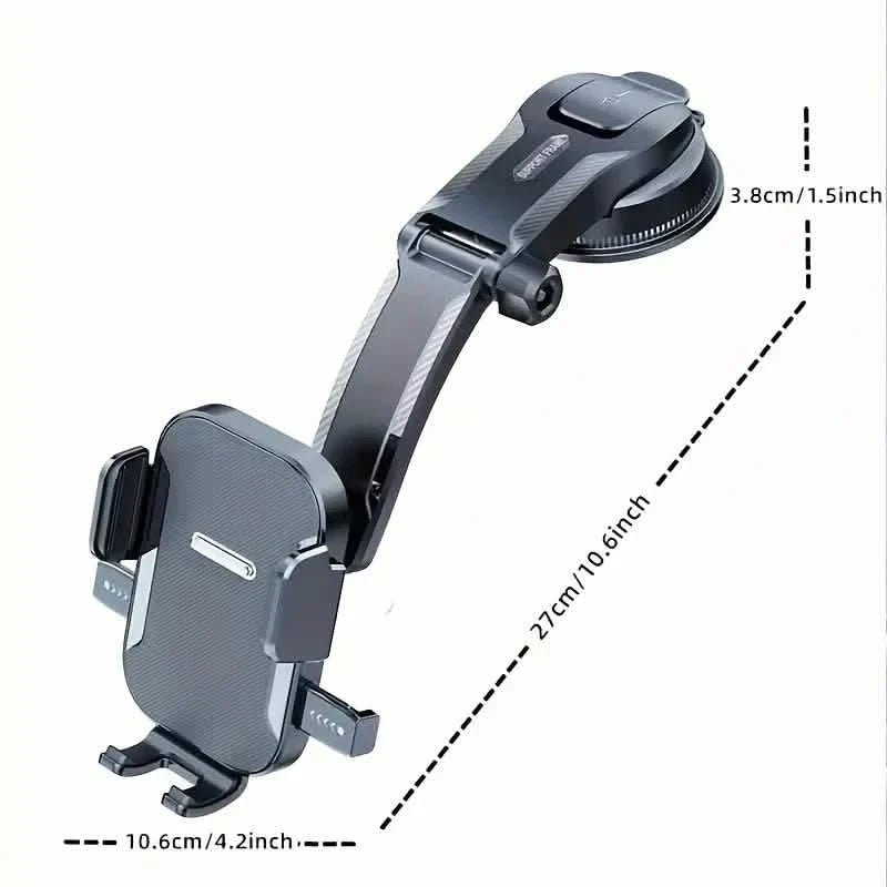 Adjustable Car Phone Holder – Suction Cup Dashboard Mount, Anti - Slip Grip, iPhone & Android - thewrightstore