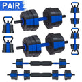 Adjustable Dumbbells Set, 25/35/45/55/65/75 Lbs Free Weight Set with Connector, 4 In1 Dumbbells Set Used as Barbell, Kettlebells, Push up Stand, Fitness Exercises for Home Gym Men/Women - thewrightstore