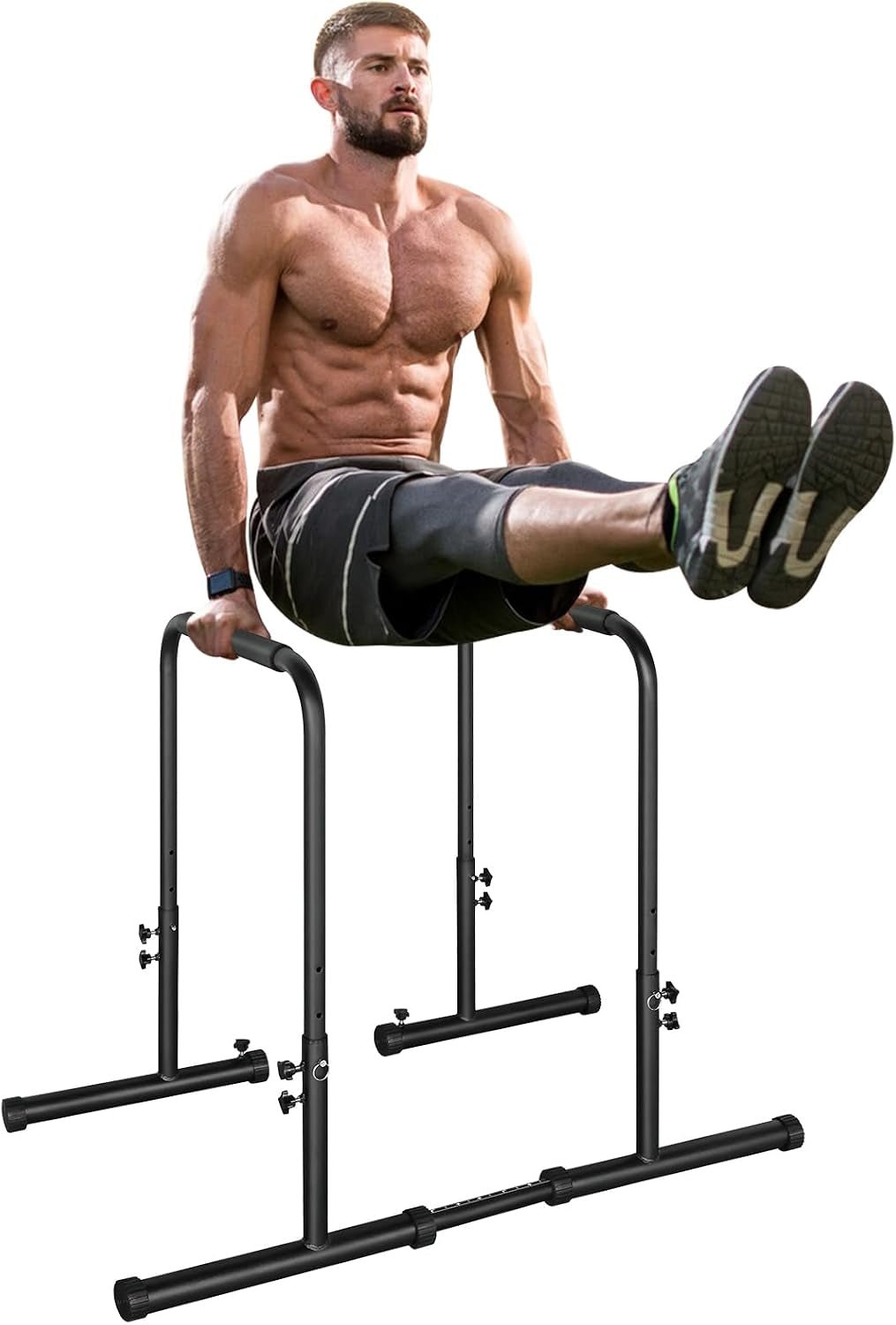 Adjustable Height Dip Stand Station for Strength Training, Heavy-Duty Steel Parallel Push-Up Bar for Home Gym Fitness, Ideal for Tricep Dips, Pull-Ups, and Push-Ups - thewrightstore