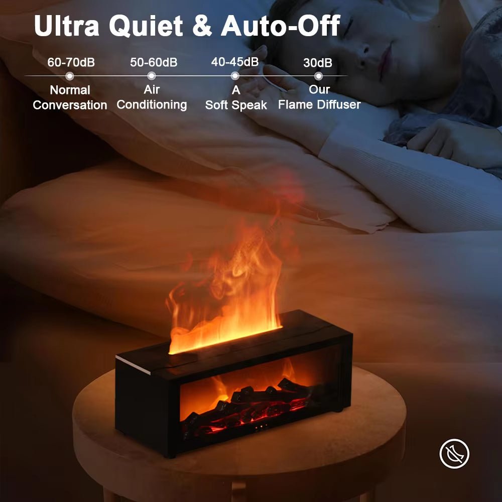 Air Humidifier Essential Oil Diffuser Flame Aroma Humidifier Home Room Fragrance Diffuser with Night Light Aromatherapy Diffuser - thewrightstore