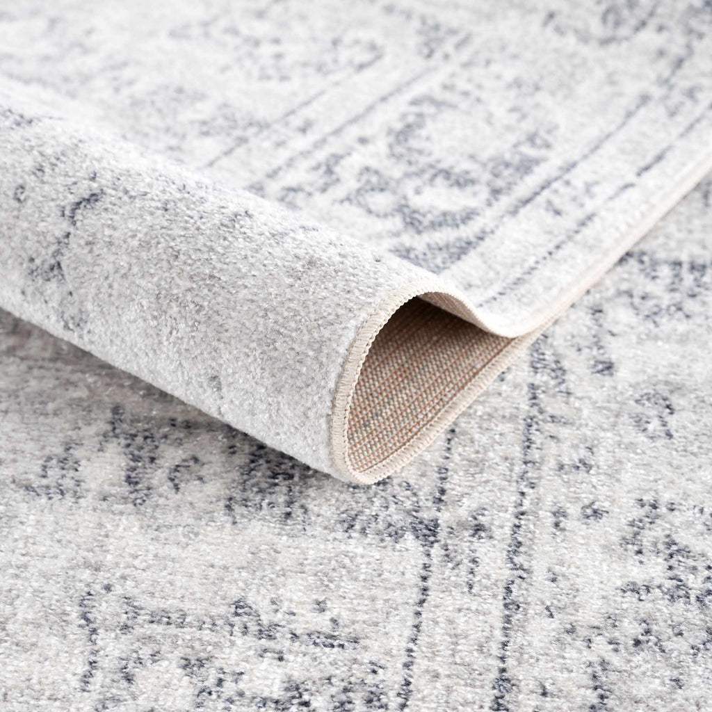 Akram Antrasit Flat Pile Washable Rug - thewrightstore