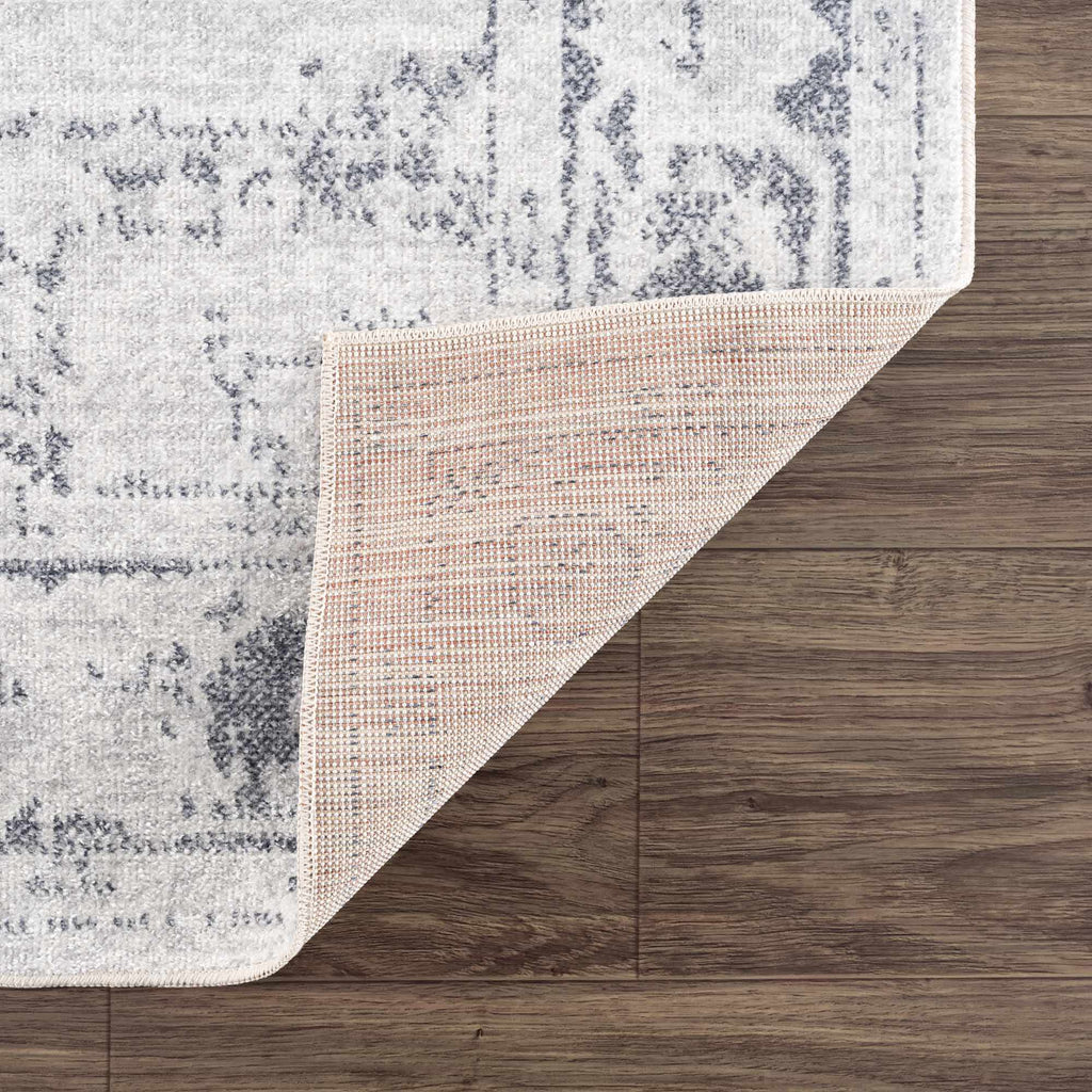 Akram Antrasit Flat Pile Washable Rug - thewrightstore