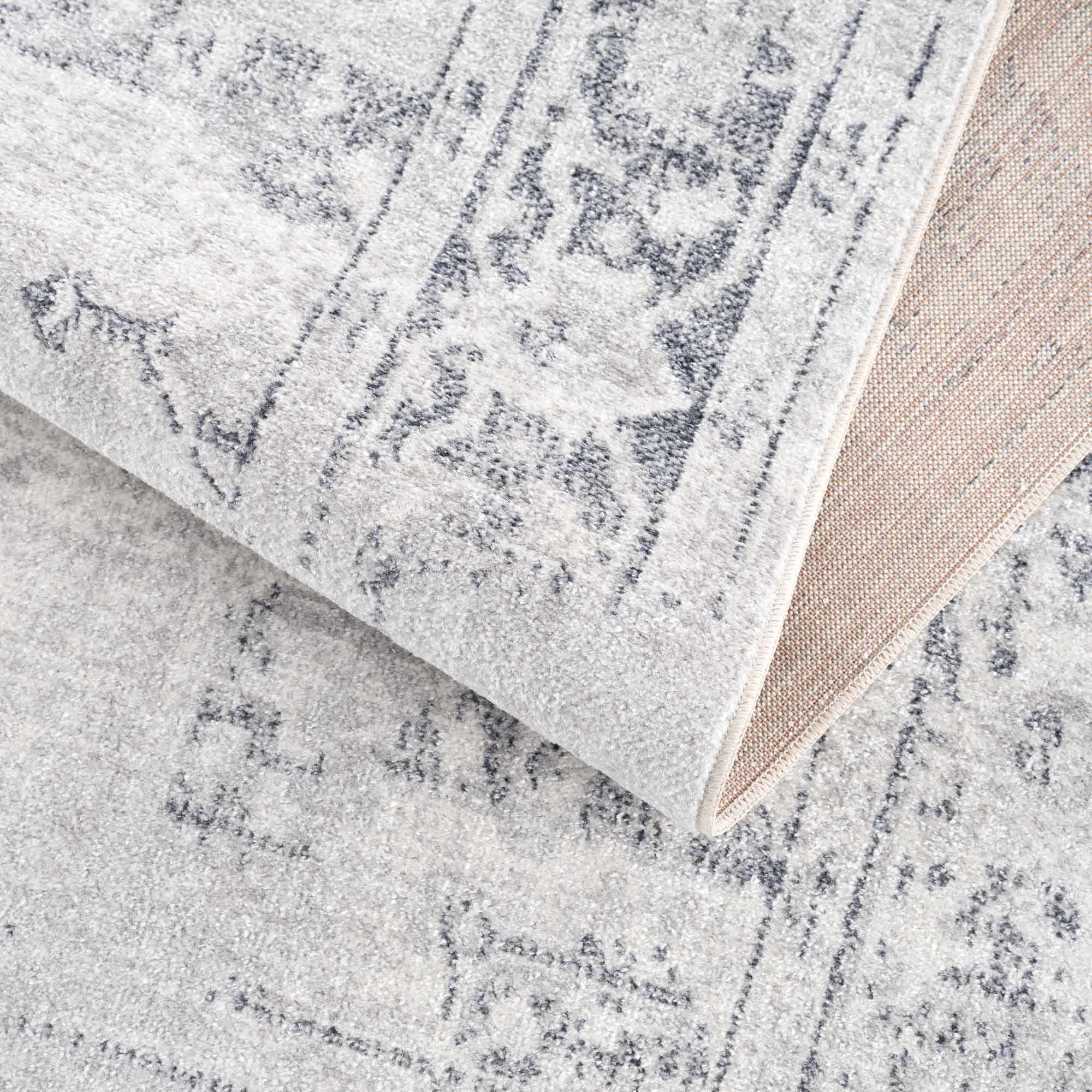 Akram Antrasit Flat Pile Washable Rug - thewrightstore