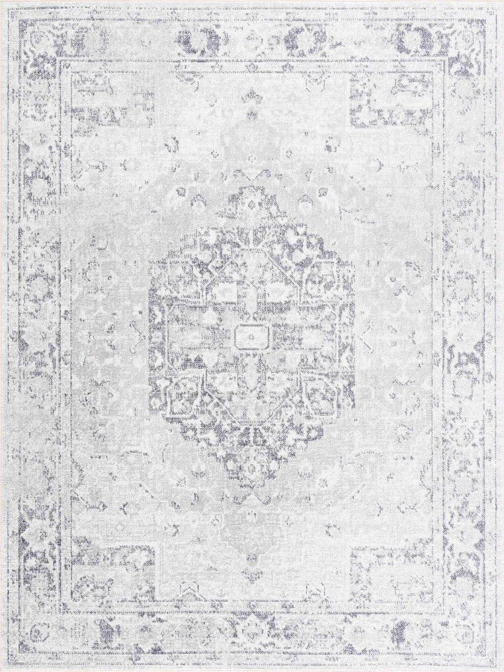 Akram Antrasit Flat Pile Washable Rug - thewrightstore