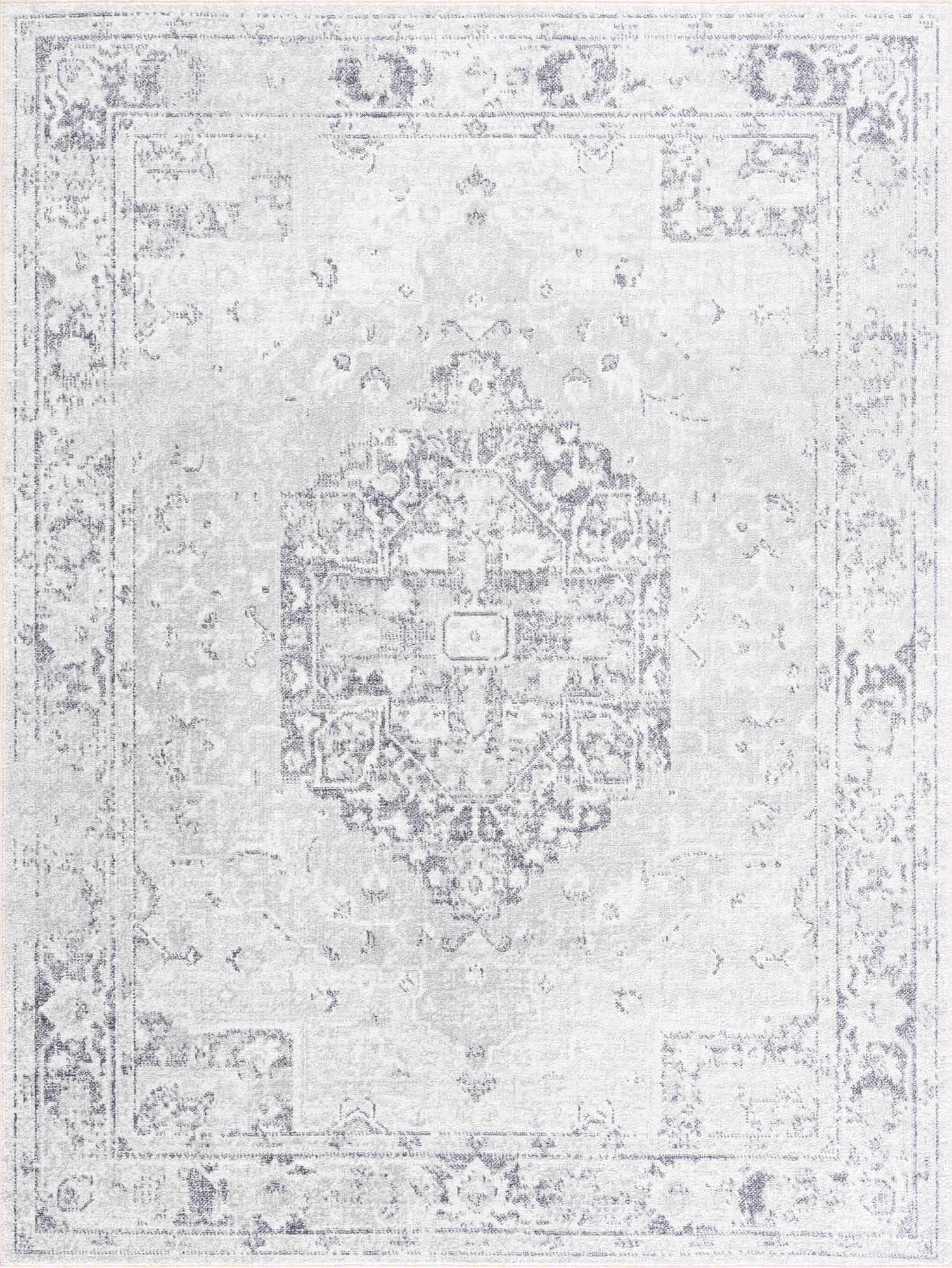 Akram Antrasit Flat Pile Washable Rug - thewrightstore