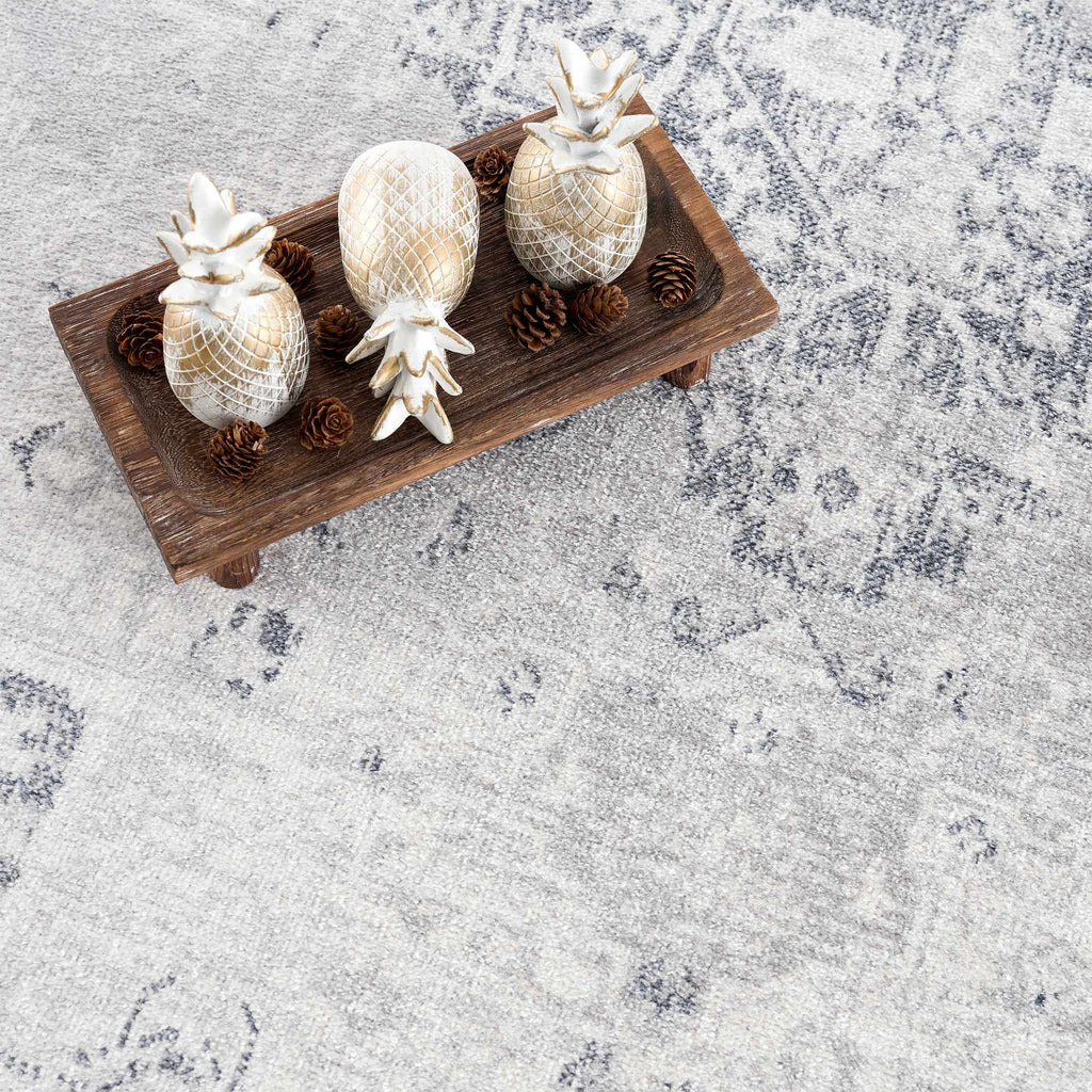 Akram Antrasit Flat Pile Washable Rug - thewrightstore