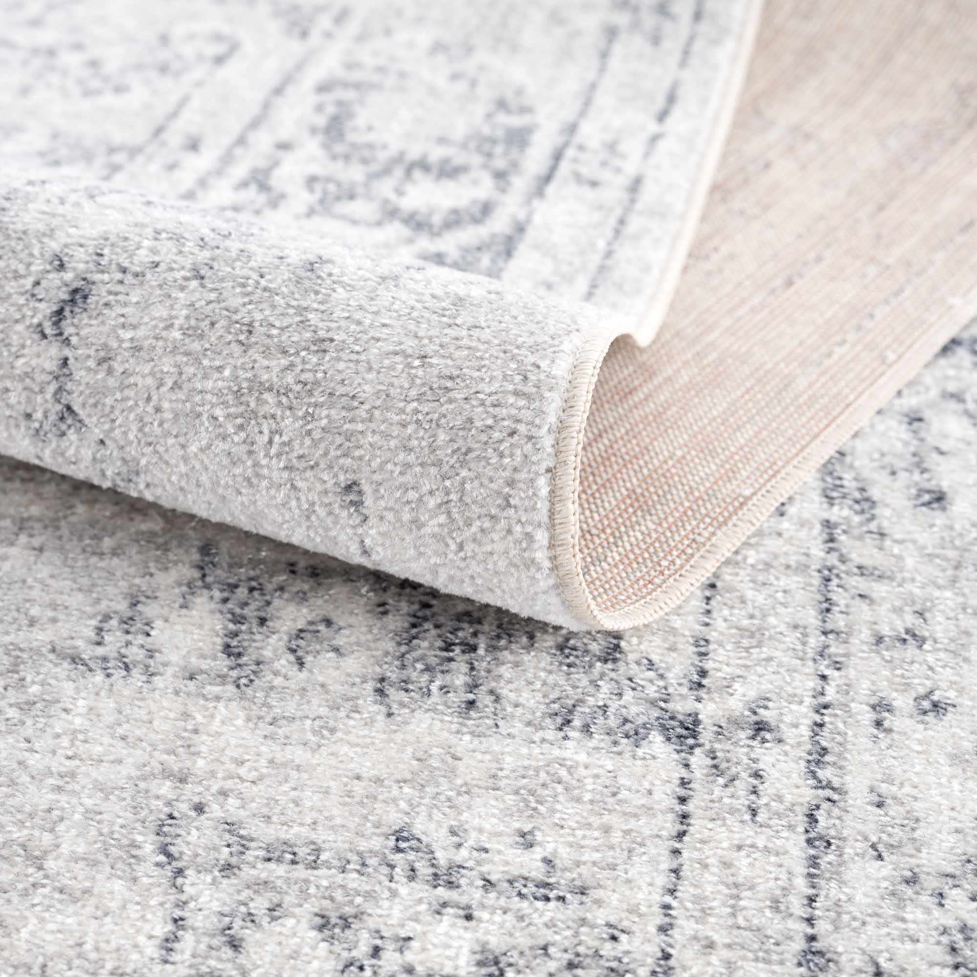 Akram Antrasit Flat Pile Washable Rug - thewrightstore