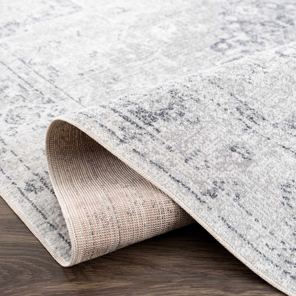 Akram Antrasit Flat Pile Washable Rug - thewrightstore