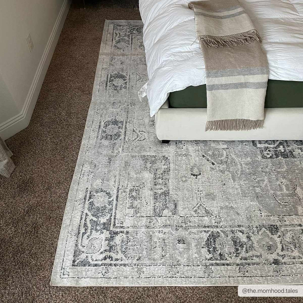 Akram Antrasit Flat Pile Washable Rug - thewrightstore