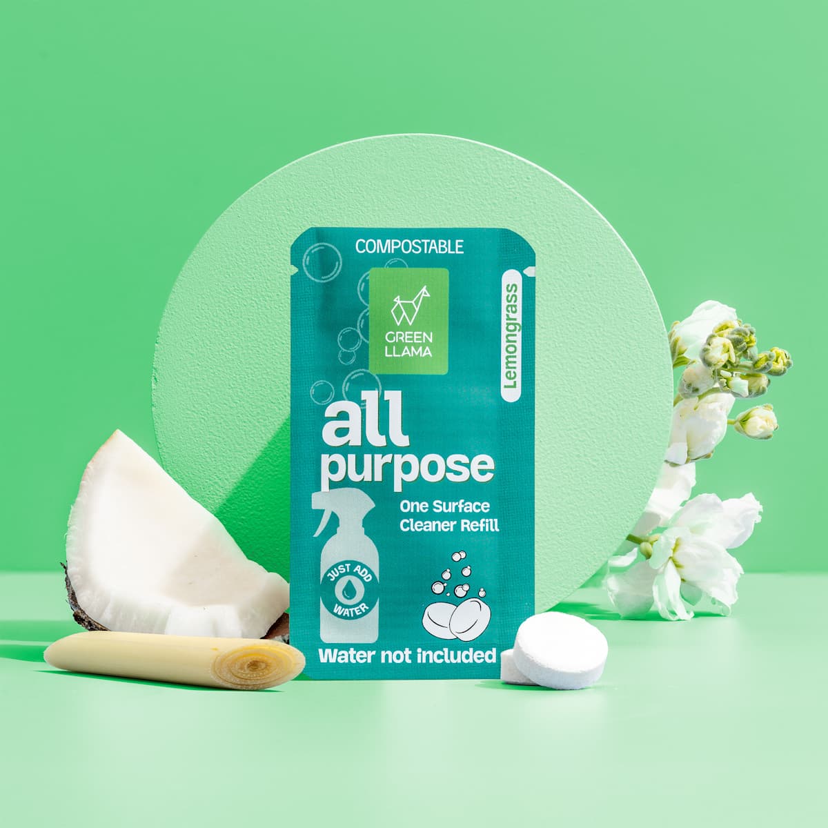All - Purpose Spray Glass Bottle Cleaning Kit with Lemongrass Essential Oil & Sleeve - thewrightstore