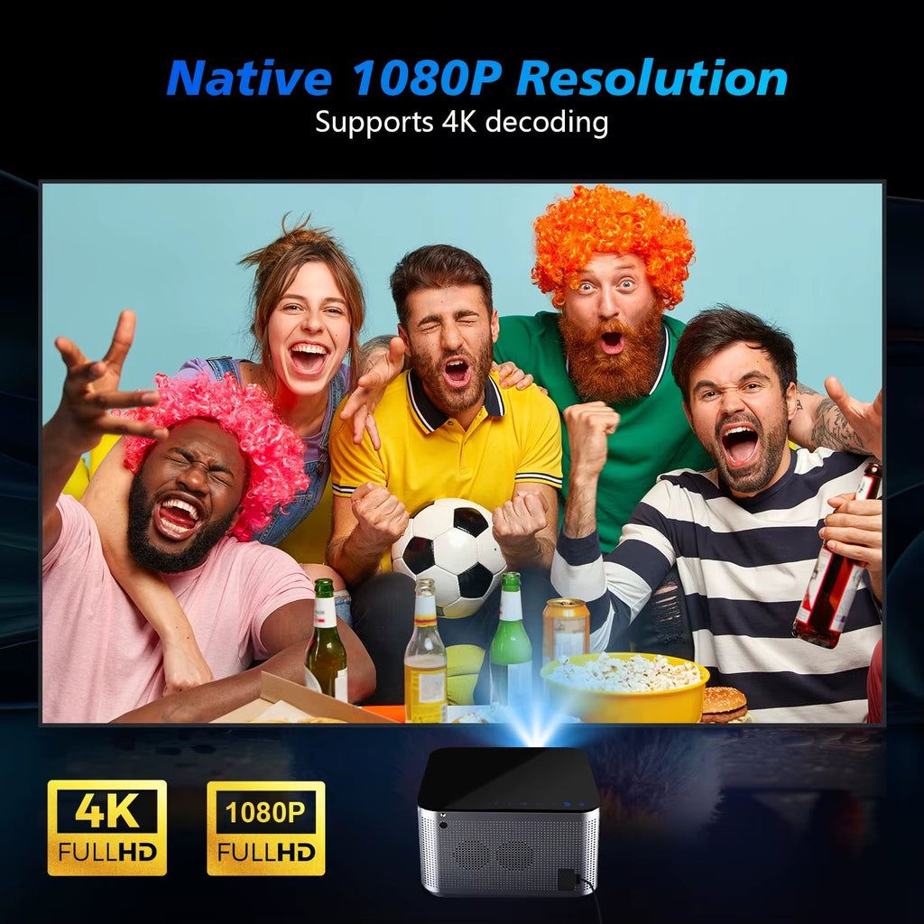 Android 11 4K Smart Projector 580ANSI 1920*1080P Full HD Wifi6 BT5.0 Allwinner H713 Voice Control Home Cinema Theater - thewrightstore