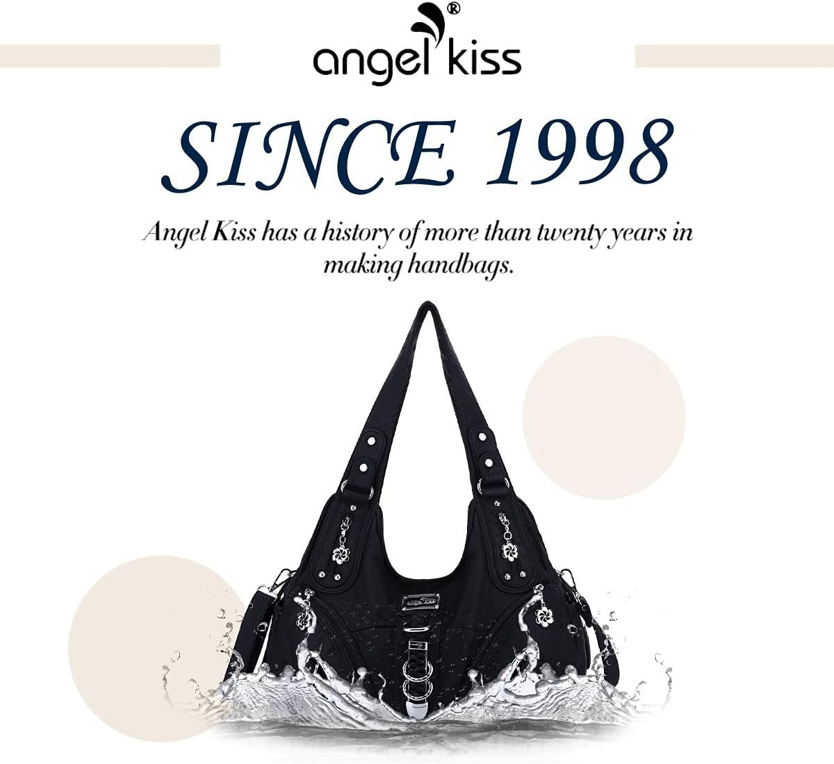 Angelkiss Women's Hobo Purses and Handbags - Large Satchel and Daily Shoulder Bags - thewrightstore
