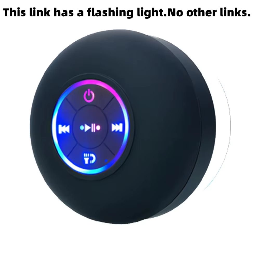 AquaBeat Mini: Waterproof LED Bluetooth Speaker with Powerful Sound & Suction Cup Mount - thewrightstore